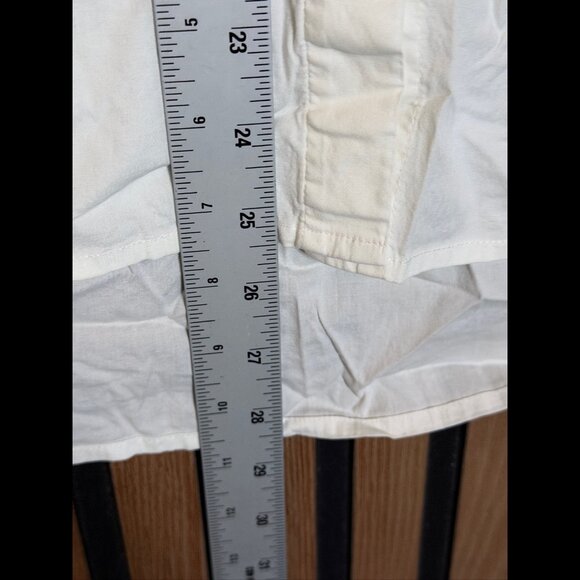 Eileen Fisher Tank Small Womens White Cotton Stretch Sleeveless Button Blouse - Picture 4 of 6